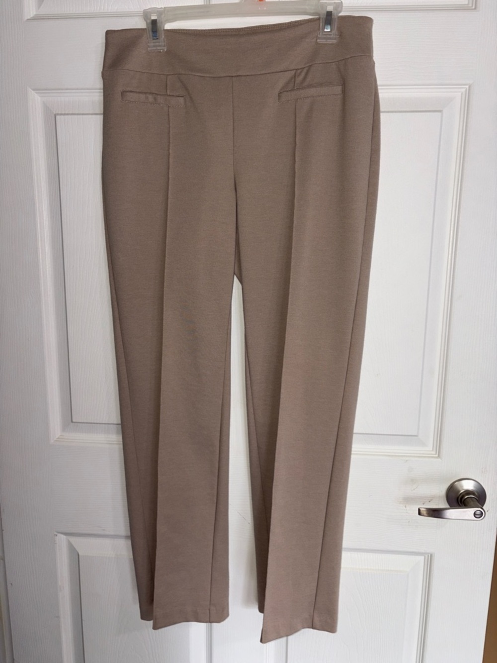 Cato Taupe Straight-Leg Pull-On Pants